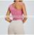 New Arrival Sexy Hot Women One Shoulder Padded Sports Gym Crop Bra Tank Top Workout Training Running Exercise Wear Yoga Clothing