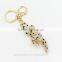 2015 Factory Wholesale New Fashion Cute Leopard Crystal Metal Keychain