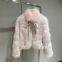 Winter new style wealthy heiress bow scarf detachable socialite style fox fur car stripe fur coat short
