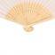 Personalized Wedding Favor Guest Custom Logo Silk Bamboo Folding Hand Fan with Organza Bag