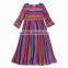 new arrival women summer fashion Striped Colorful dresses for girls of 10 years old, designer dresses, turkish evening