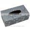 Hot sale elegant Leather square tissue box tissue holder