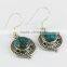 Beautiful Blue Copper Turquoise 925 Sterling Silver Earring, Wholesaler Silver Jewelry, Gemstone Silver Jewelry