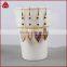 Fashion jewelry pure titanium rose quartz and jade stone arrowhead good hook earring