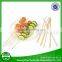 eco-friendly polished round bamboo sticks for BBQ with sharp point (3.0*200mm,2.5*200mm)