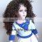 Long deep wave blond doll wigs with baby hair