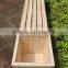 outdoor garden wooden planter bench