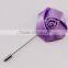 Silk Rose Flower Corsage Long Pin Brooch For Men's Suits Wedding occasion