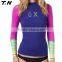Wholesale custom sublimated rash guard women sexy rashguard