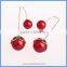 Newest Fashion Women Costume Jewelry Double Sides Imitation Pearl Two Ball Fancy Hook Stud Flower Earrings U Eardrop CTBE16-HF01