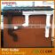 5.2 inchs square rain pvc rectangular gutter system, plastic pvc roofing rain gutter