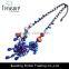 Fashion jewelry Wholesale new model beautiful acrylic flower alloy necklace