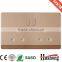 Double 13A wall socket with switch and neon