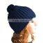 100% Acrylic Winter Beanie/Hat with Printed Logos, Weighs 60 to 75g