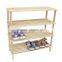 3 tier non-slip handmade antique wood frame shoe rack