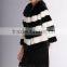 2015 Chinese Popular sale top quality Romantic colour rabbit fur coat
