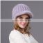 Wholesale Price China Hand Wine Knitted Mink Women Hat