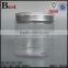 30/50/60/80/120/150/200/250ml transparent plastic jar empty packaging personal care wholesale silver screw cap cream