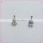 Exquisite Beautiful 3 Pairs Silver Plating Cubic Zirconia Earring Set