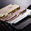 Luxury Gold Plating Aluminum Metal Frame + Mirror Acrylic Back Case For Samsung Galaxy S6/S6 edge/S7/S7 Edge