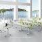 Fashionable white training desk Can be spliced mobile collapsible folding table QM-12