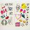 custom small size cute cartoon tattoo waterproof tattoo sticker
