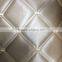 Semi PU Upholstery Leather Supplier Surface With Embroider Design and Metallic Color