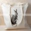 140 gsm natural calico cotton canvas shoulder bag