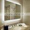 Hotel bathroom mirror with led lighted and touch sensor,IP44 shower mirror for makeup
