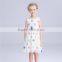 Casual dress OEM service sleeves dot girls cotton frock designs