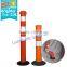 Unbreakable safe hit roadside pvc delineator post with super bright reflective