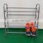 Grey Powder Coated 4 Tiers Shoe Rack With Grey Plastic Parts In Shenzhen Manufacturer