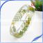 2016 latest design clear customized jewelry pressed real dried flower resin bangle