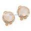 The new fashion Small pure and fresh and sweet elegant temperament jelly color crystal clip earring