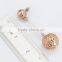 Unique design hollow design ball shape pendant earring rose gold plated jewelry dangling women's jewelry