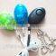 mini personal security alarm with keychain and light