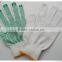 BSSAFETY China supplier poly cotton knitted pvc dotted safety gloves, cheap work gloves