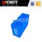 Durable recycled plastic collapsible container box crate