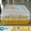 The plastic chicken transport cage