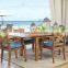 Outdoor quality dining table designs Malaysia teak solid wood dining table