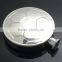 4.5 OZ stainless steel flagon football style bright polished circular flagon