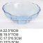 frosted glass salad bowl set with decal