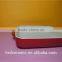 stock ceramic Microwave safe porcelain square ovenware with handle