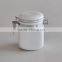 Colorful Solid Square Ceramic Jar with Lid, Ceramic Canister For Fruit and Honey