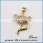 wholesale fashion micropave setting pendant jewelry chinese zodiac horse pendant for unisex /female /male