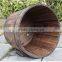 Outside flower box wooden barrel planters wholesale