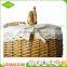 Custom cheap hand woven wicker empty picnic basket wholesale