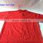 Embroidred LOGO 3pcs Transparent Front Fly Buttons 50% Polyester 50% Cotton Red T Shirt