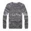 Men's knitwear grey color long sleeve sweater knitting machine price
