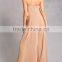 Top Quality Modern Design palazzo leg cut straight neckline Strapless Wide-Leg Jumpsuit